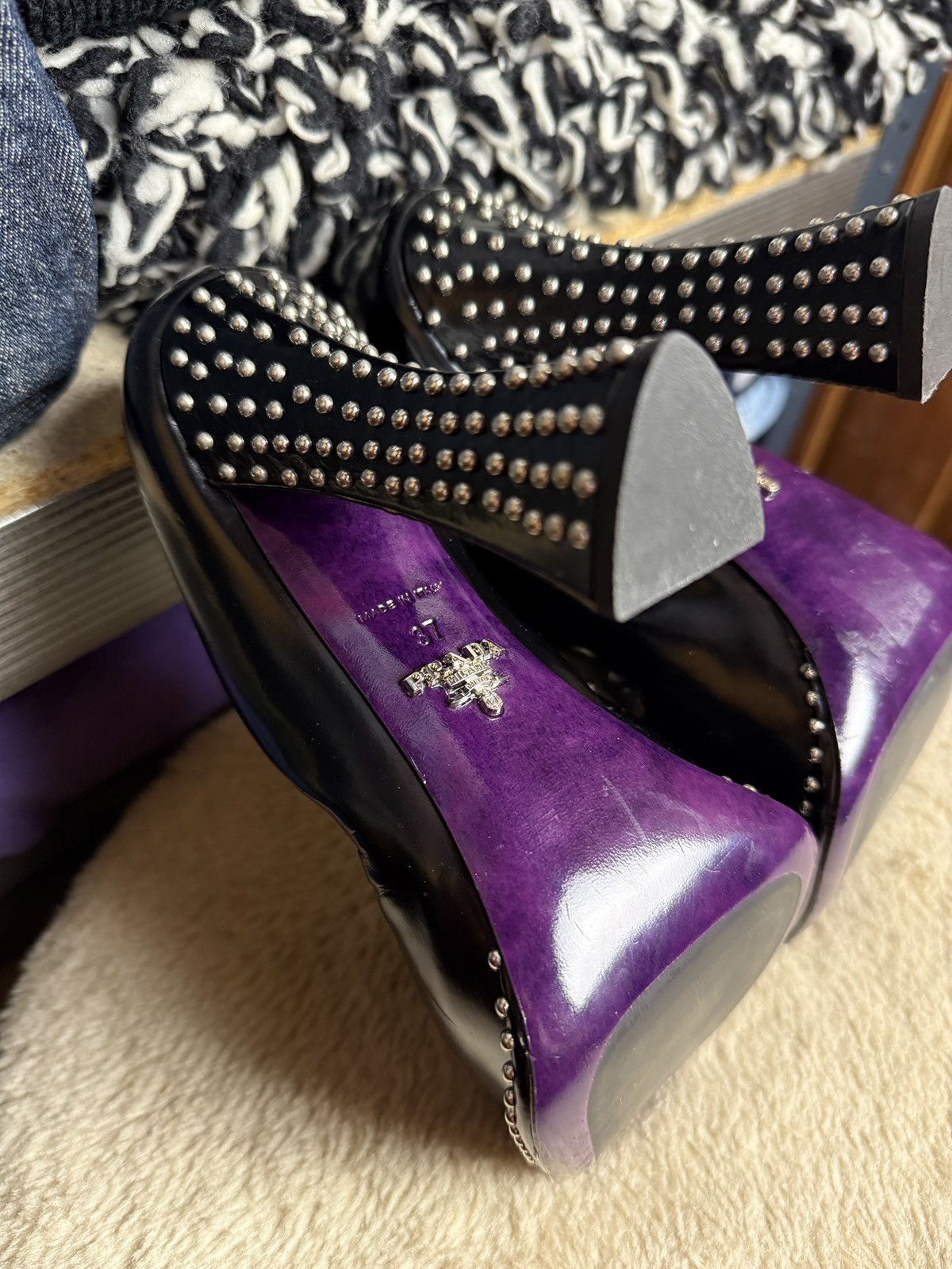 Prada PRADA Platform Heels Shoes y2k Over Metal archive Punk Size US 7 / IT 37 - 14 Thumbnail