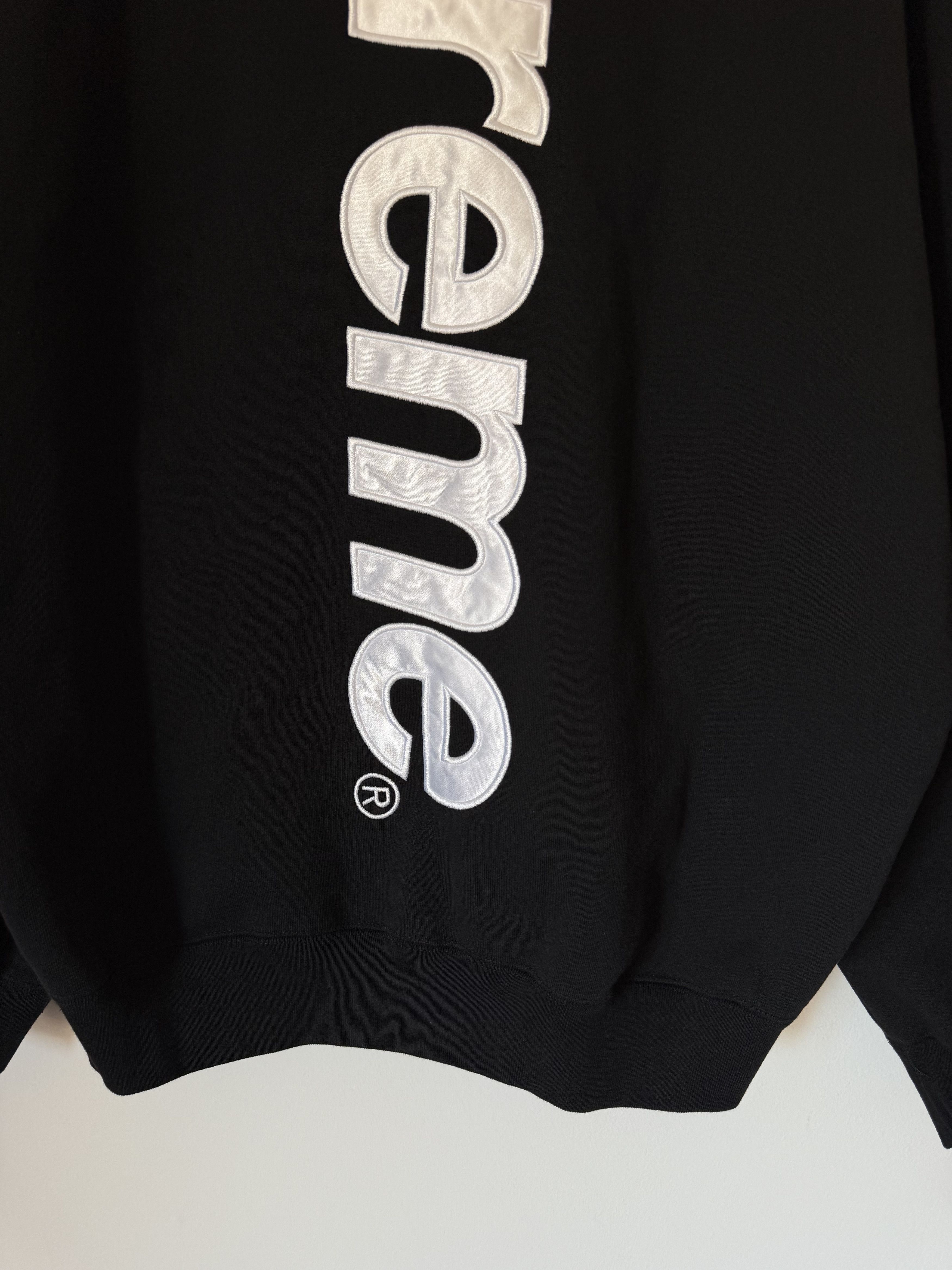 Supreme Supreme Satin Applique Hoodie in Black Size US XL / EU 56 / 4 - 3 Thumbnail