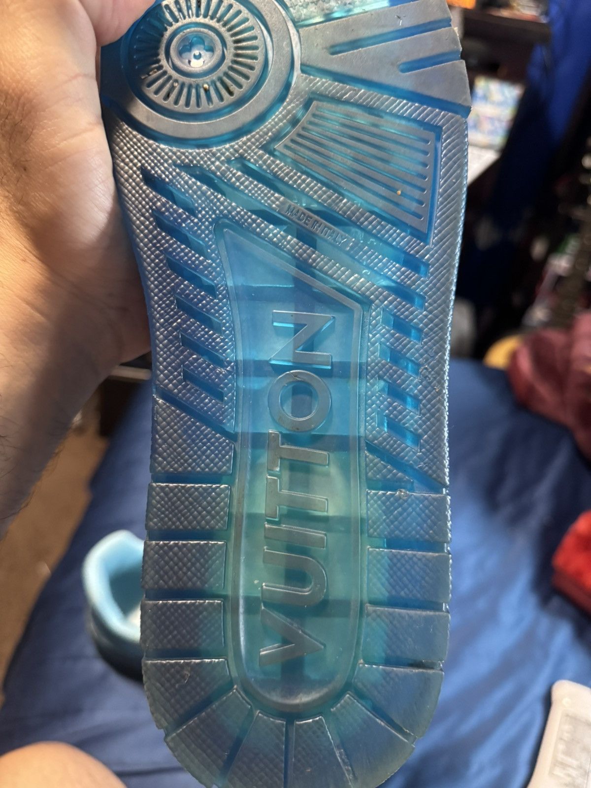 Louis Vuitton × Virgil Abloh Louis Vuitton Transparent Blue Sneaker Trainers Size US 11 / EU 44 - 6 Thumbnail