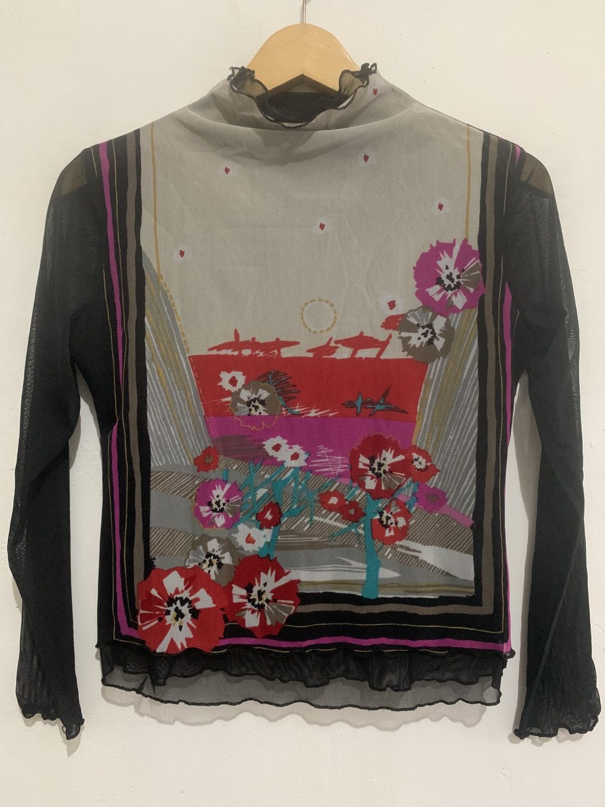 Japanese Brand Meshtop Flower women style Size XS / US 0-2 / IT 36-38 - 2 Thumbnail