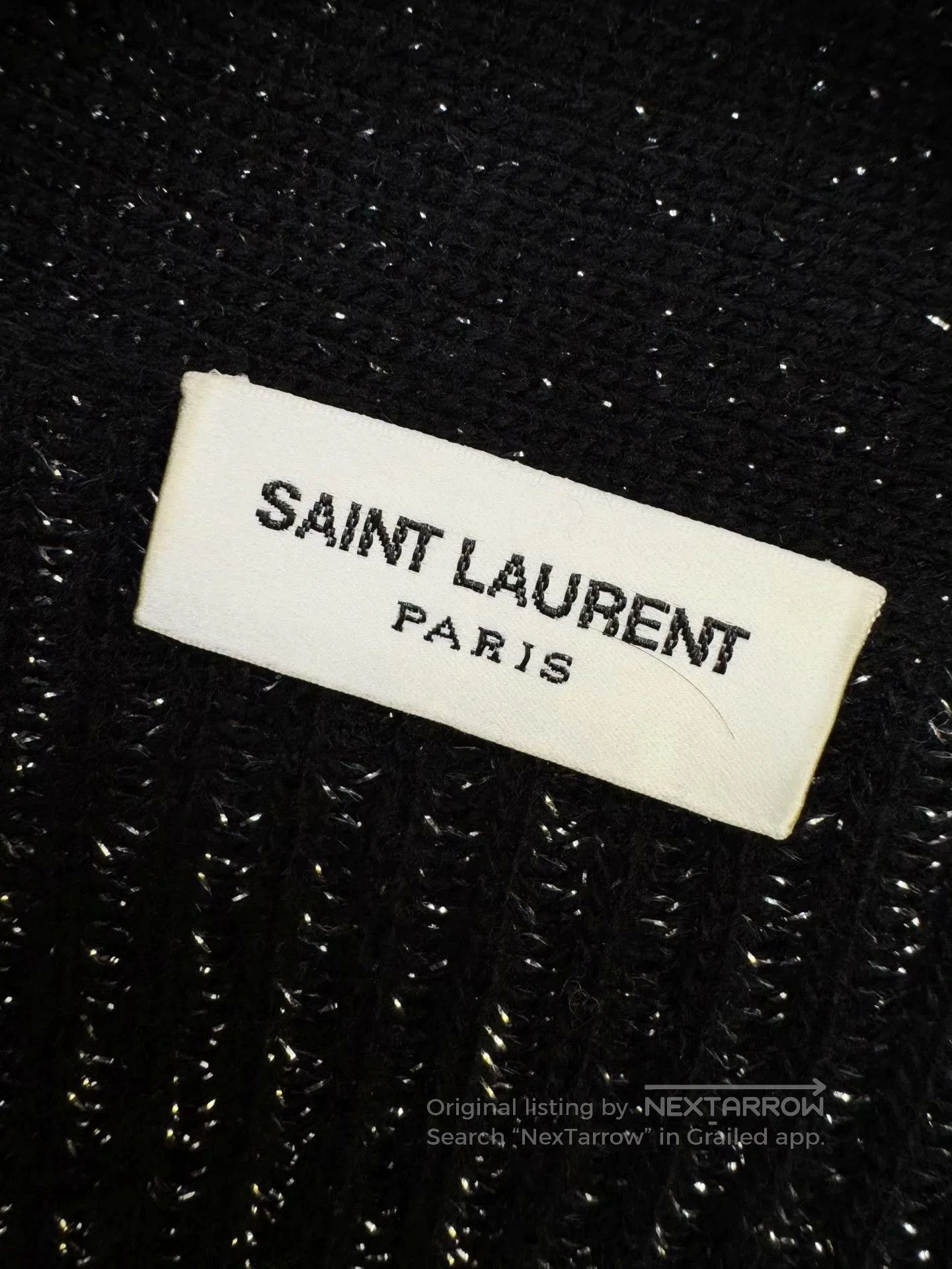 Saint Laurent Paris Saint Laurent Black Knit Cardigan. Size US XXL / EU 58 / 5 - 3 Thumbnail