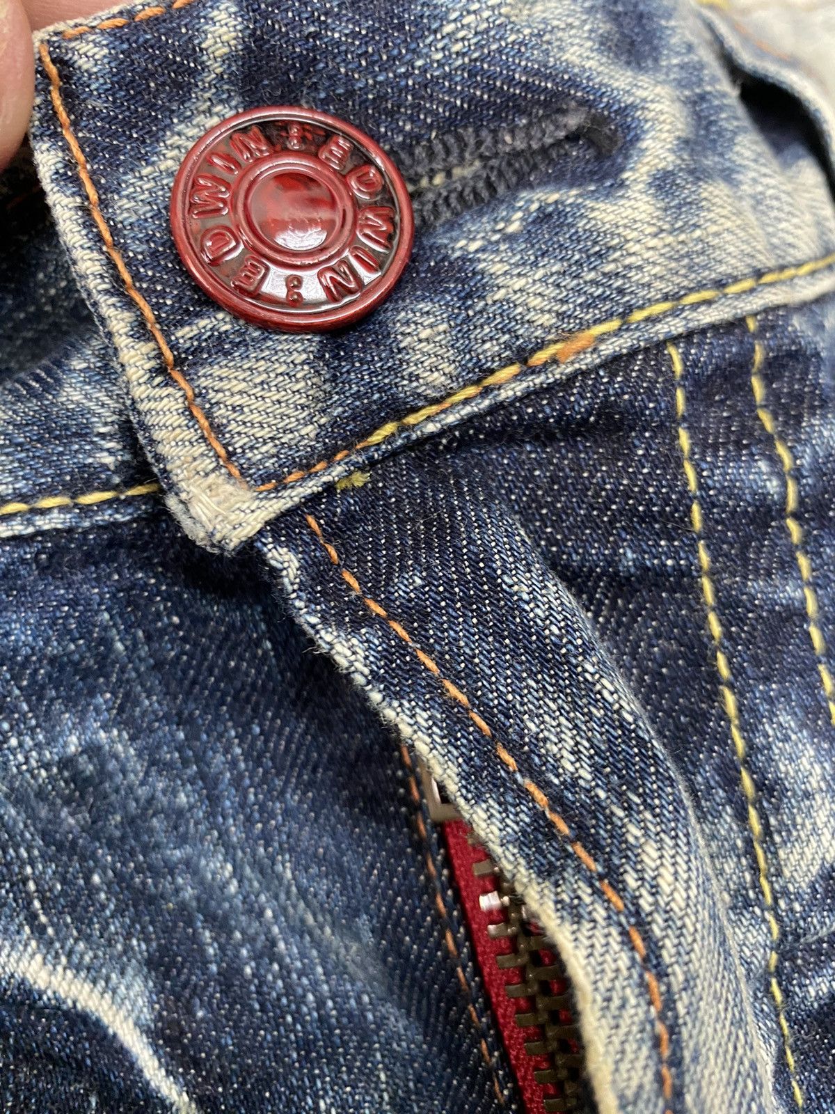 Edwin Vintage Edwin Distressed Blue Trip 503 Denim Made In Japan Size US 34 / EU 50 - 10 Thumbnail