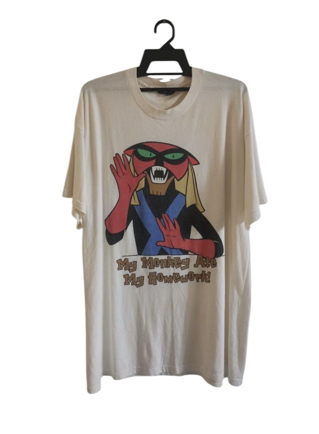Vintage 90s brak my monkey Ate Space ghost white shirt