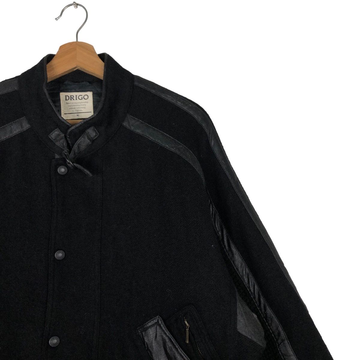 Japanese Brand 🔥Vtg Bomber Jacket Fly Design Rich Black Drigo Issey Miyake Size US M / EU 48-50 / 2 - 6 Thumbnail