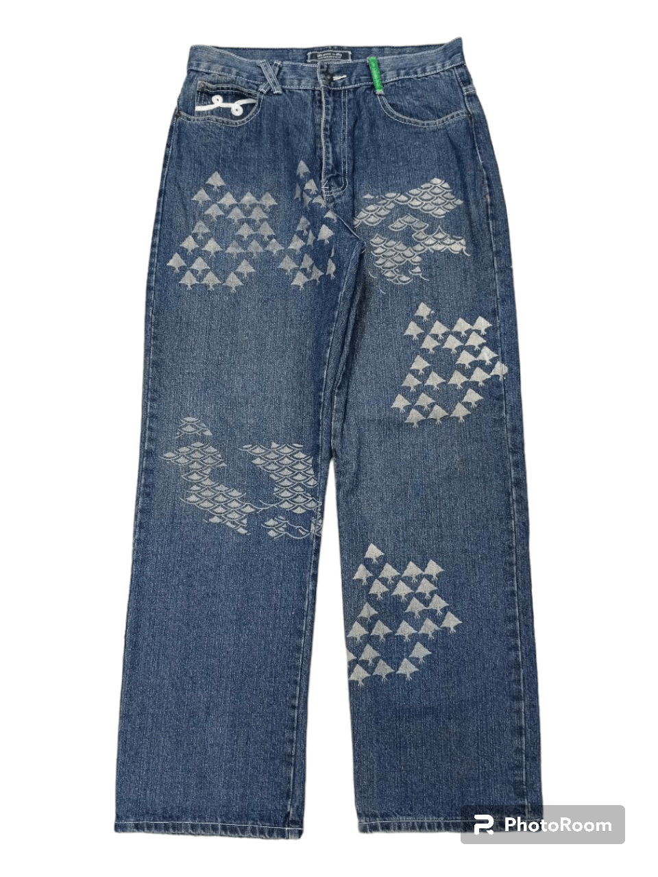 Vintage WIDE PANTS VINTAGE Y2K TREE CHRISTMAS ING DENIM PANTS Size US 31 - 1 Thumbnail