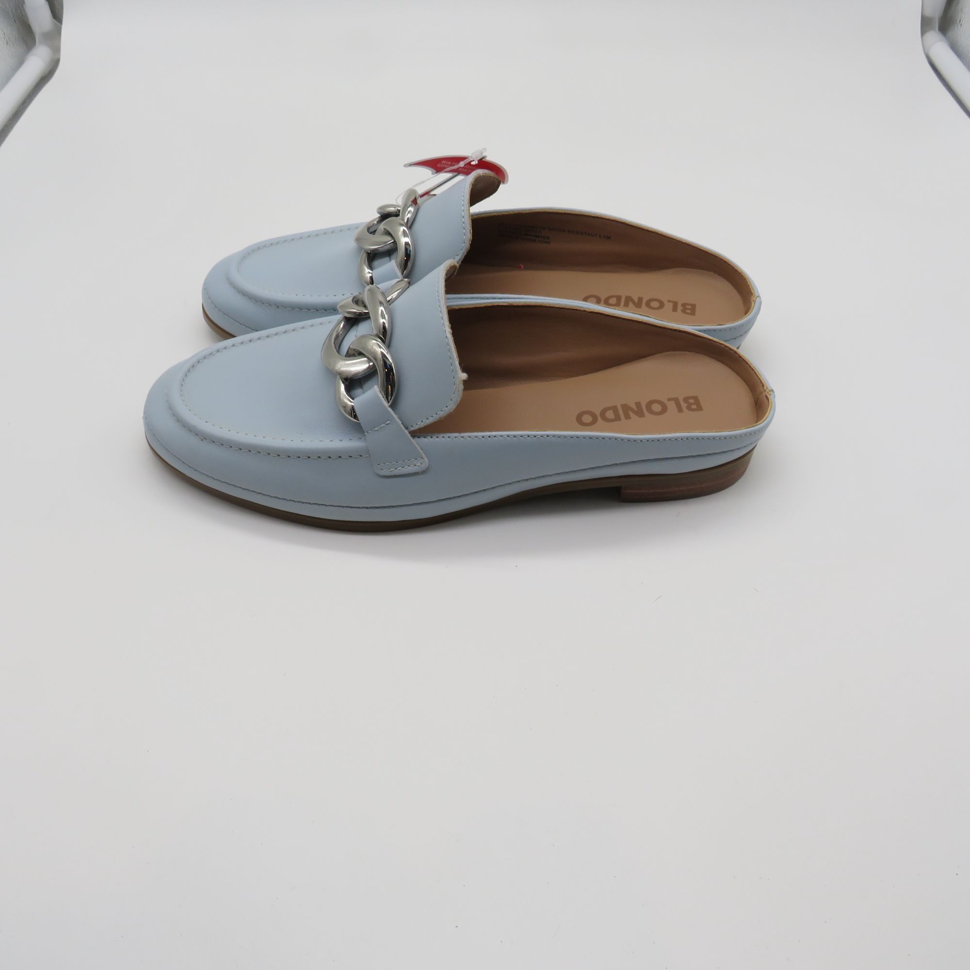 Blondo Blondo Women's Bryce Water-Resistant Light Blue Leather Loaf Size US 5.5 / IT 35.5 - 5 Thumbnail
