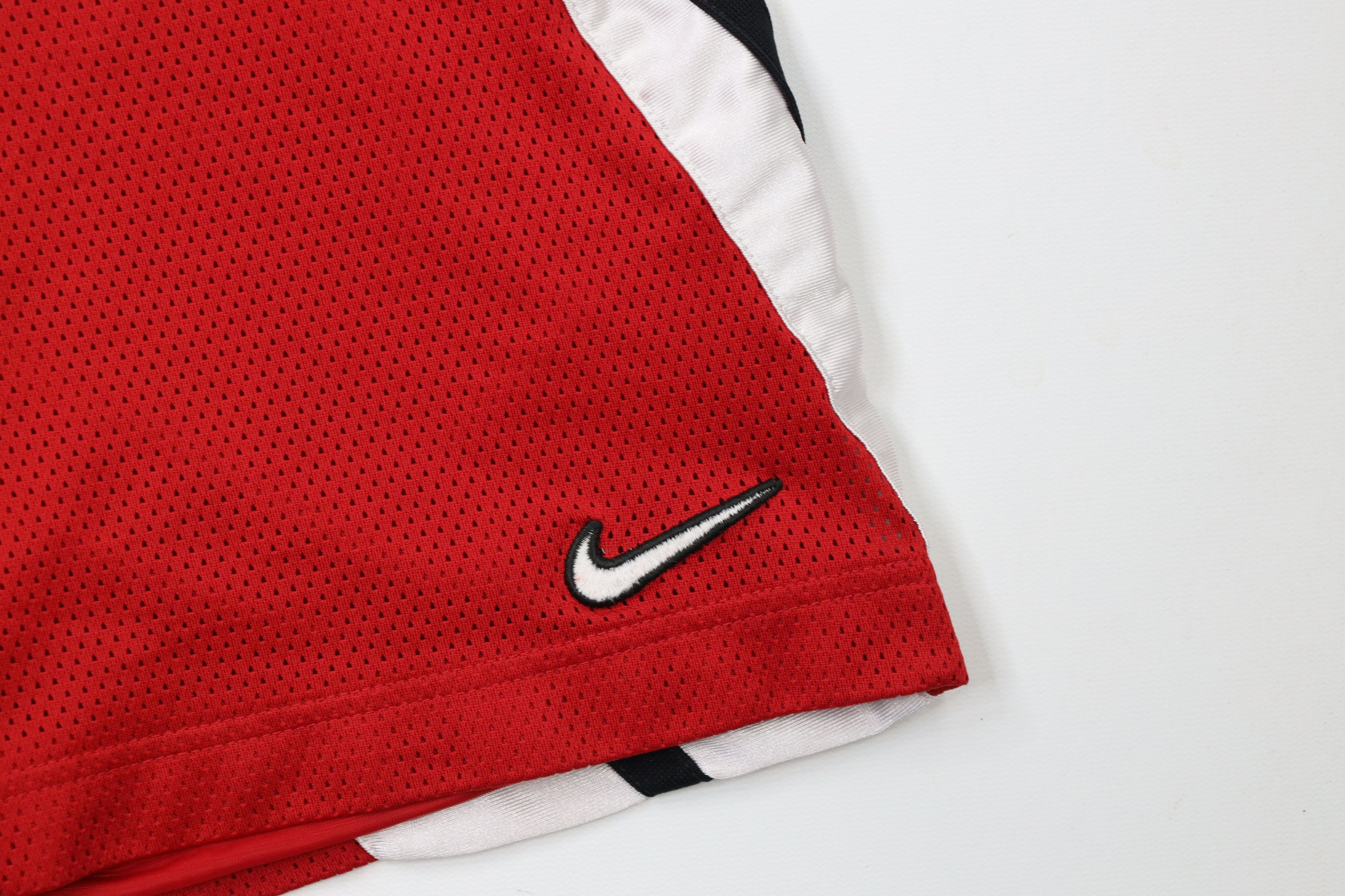 Nike × Vintage Vintage 90s Y2K Nike Scott Mini Swoosh Striped Mesh Shorts Size US 32 / EU 48 - 5 Thumbnail