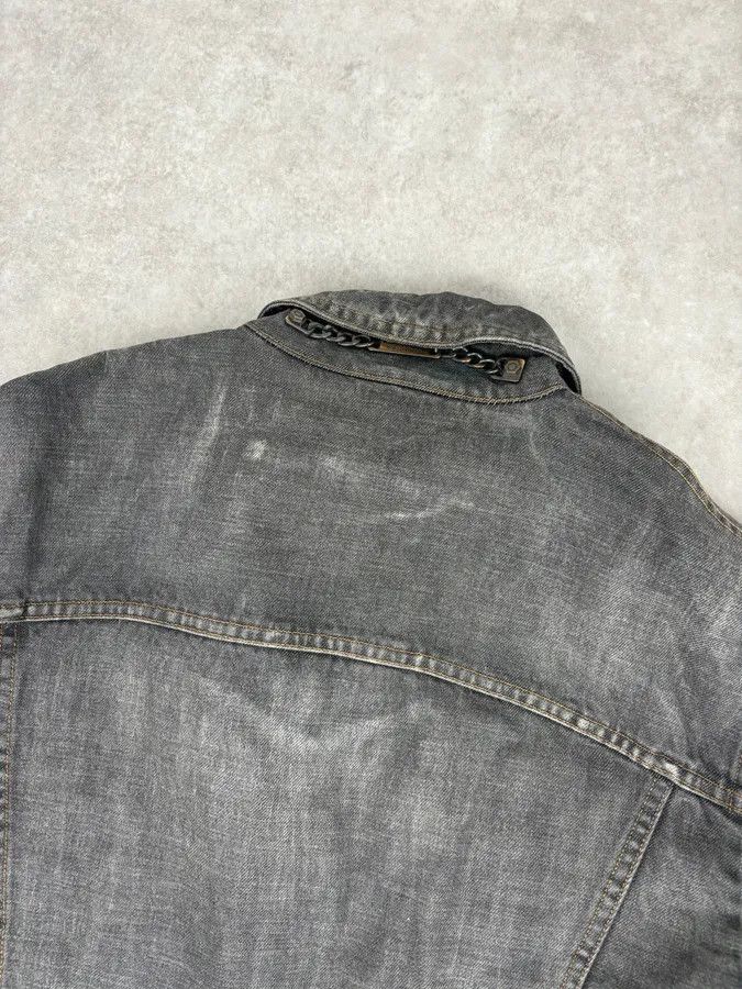 Dolce & Gabbana AW2003 Dolce & Gabbana Grey Eroded Denim Jacket Size US XL / EU 56 / 4 - 6 Thumbnail