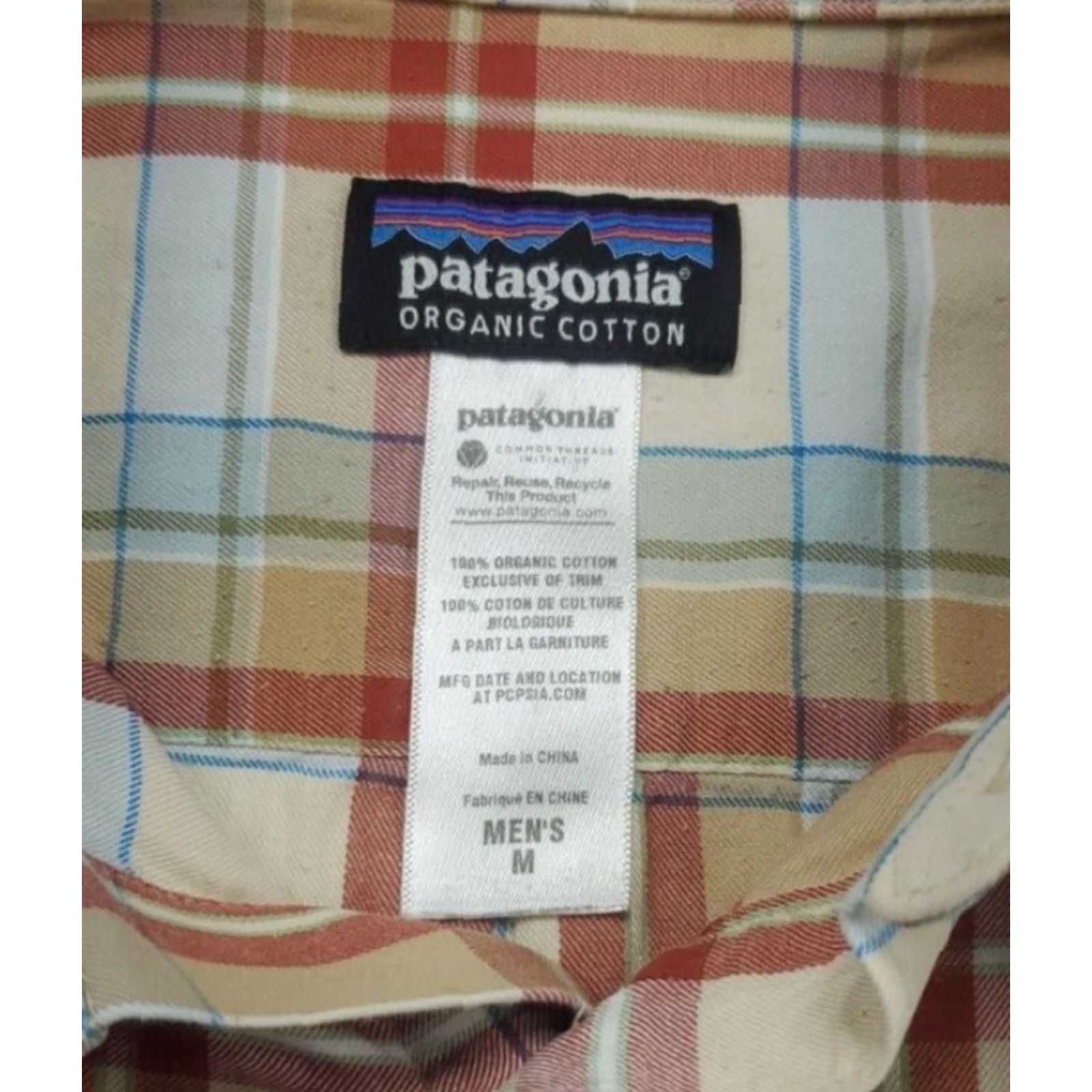 Patagonia Patagonia Shirt Mens M Button-Up Organic Cotton Plaid Long Sleeve Outdoor Western Camping Hiking Size US L / EU 52-54 / 3 - 6 Thumbnail