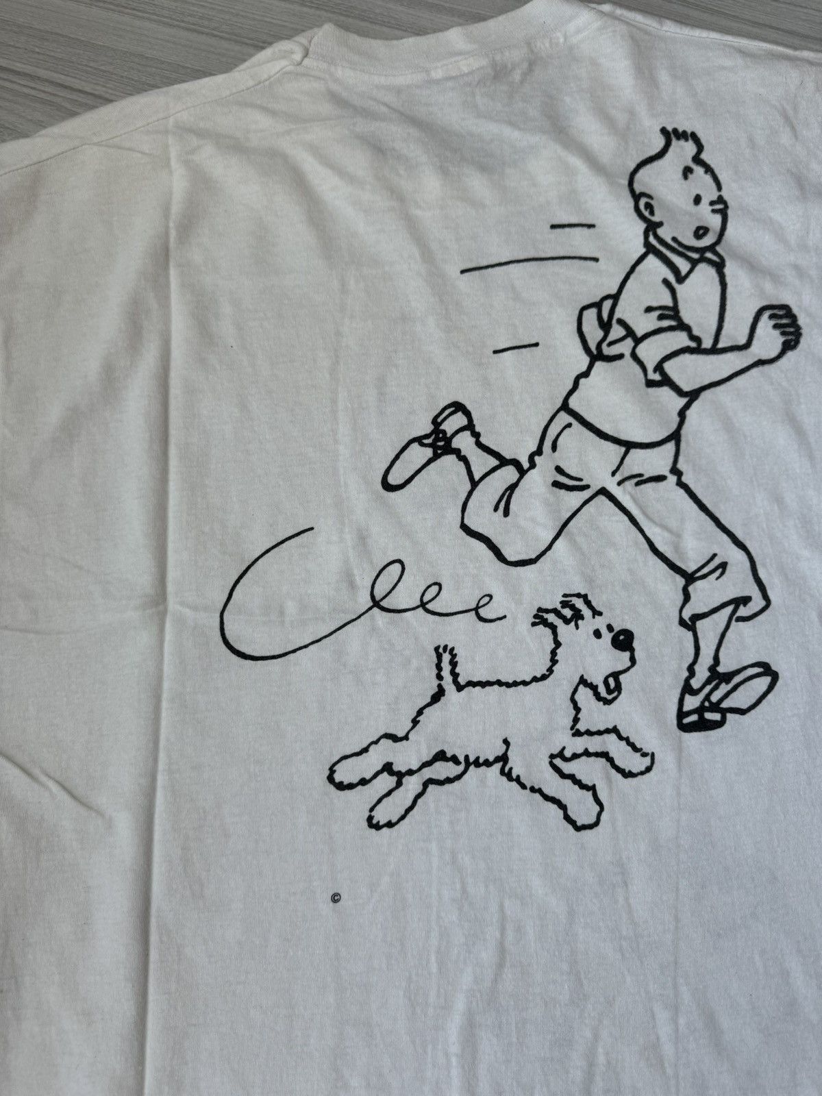 Cartoon Network 90s Vintage Tintin & Snowy Graphic Tee Classic Comics Size US XXL / EU 58 / 5 - 14 Thumbnail