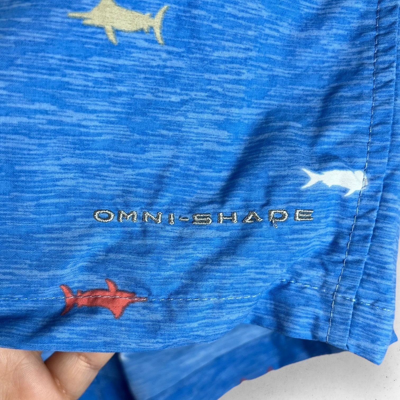 Columbia Columbia Mens M Not-Lined Pull On Swim Trunks Marlin Print Size US 29 - 6 Thumbnail