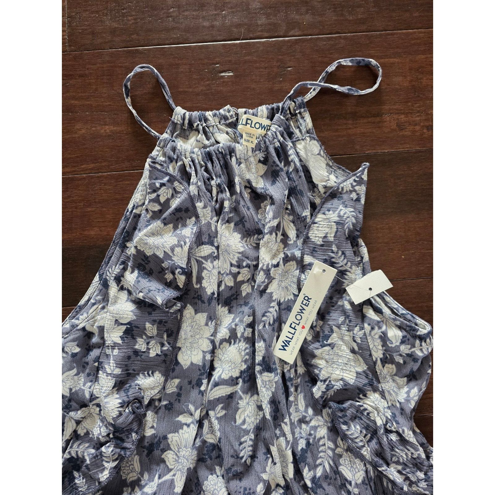 Other NWT Wallflower Junior's XL Mini Dress Fit & Flare Gray Blue Size XL / US 12-14 / IT 48-50 - 6 Thumbnail