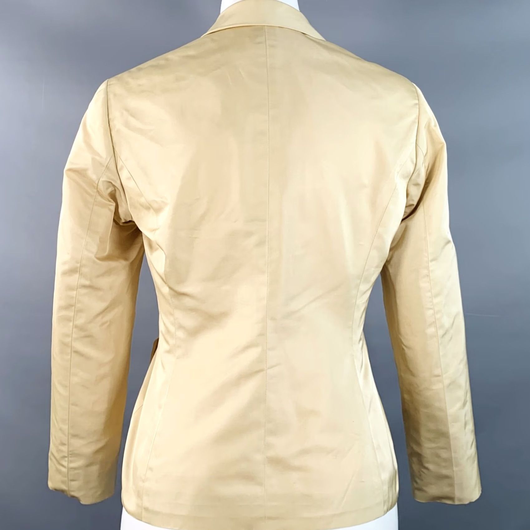 Ralph Lauren RALPH LAUREN Beige Acetate Silk Jacket Blazer Size 6 Womens Size M / US 6-8 / IT 42-44 - 3 Thumbnail