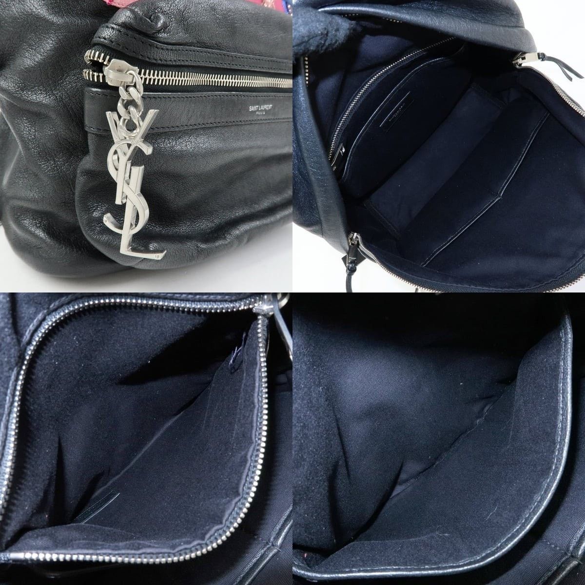 Saint Laurent Paris Saint Laurent City Love Patch Calfskin Backpack Black Size ONE SIZE - 7 Thumbnail