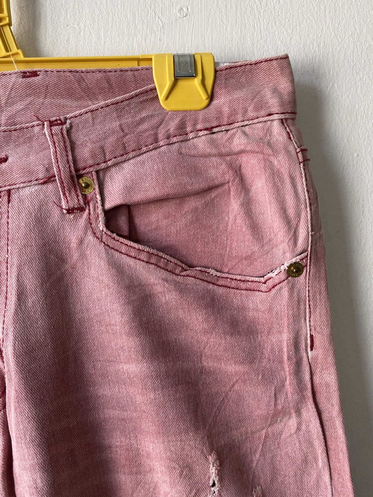 If Six Was Nine Japanese Brand Apestein Flare Distressed Denim Size US 31 - 9 Thumbnail