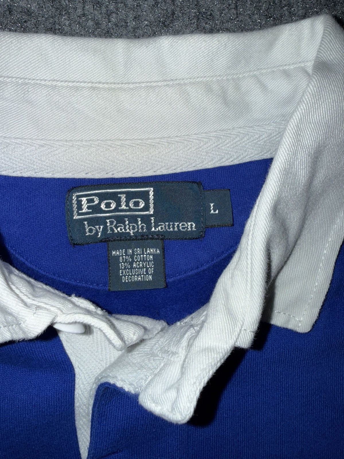 Polo Ralph Lauren Vintage Polo Ralph Lauren Blue Striped Rugby Shirt Size L Size US L / EU 52-54 / 3 - 4 Thumbnail
