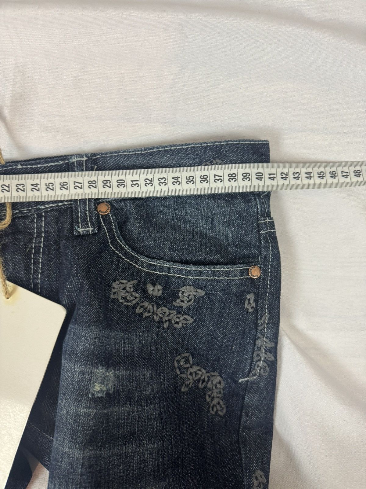 Rude Embroidered Low Rise Bootcut Flared - W28 L34 Size 28" / US 6 / IT 42 - 10 Thumbnail