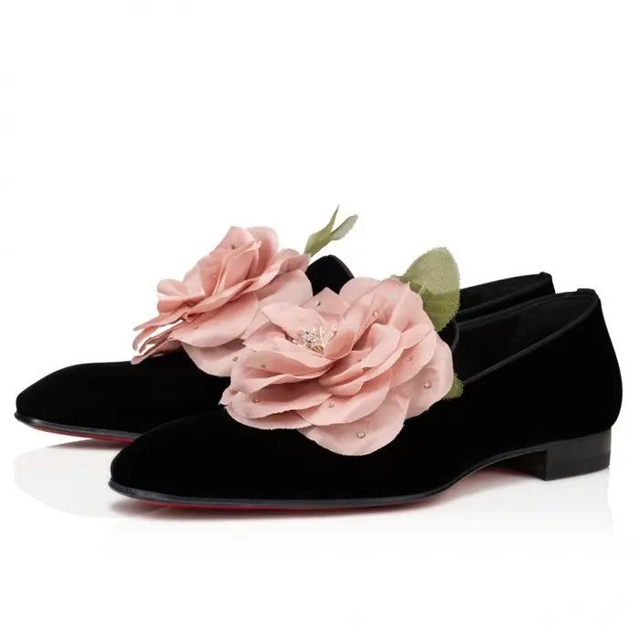o1s1wg111224 Dandyflor Flat Velvet in Black