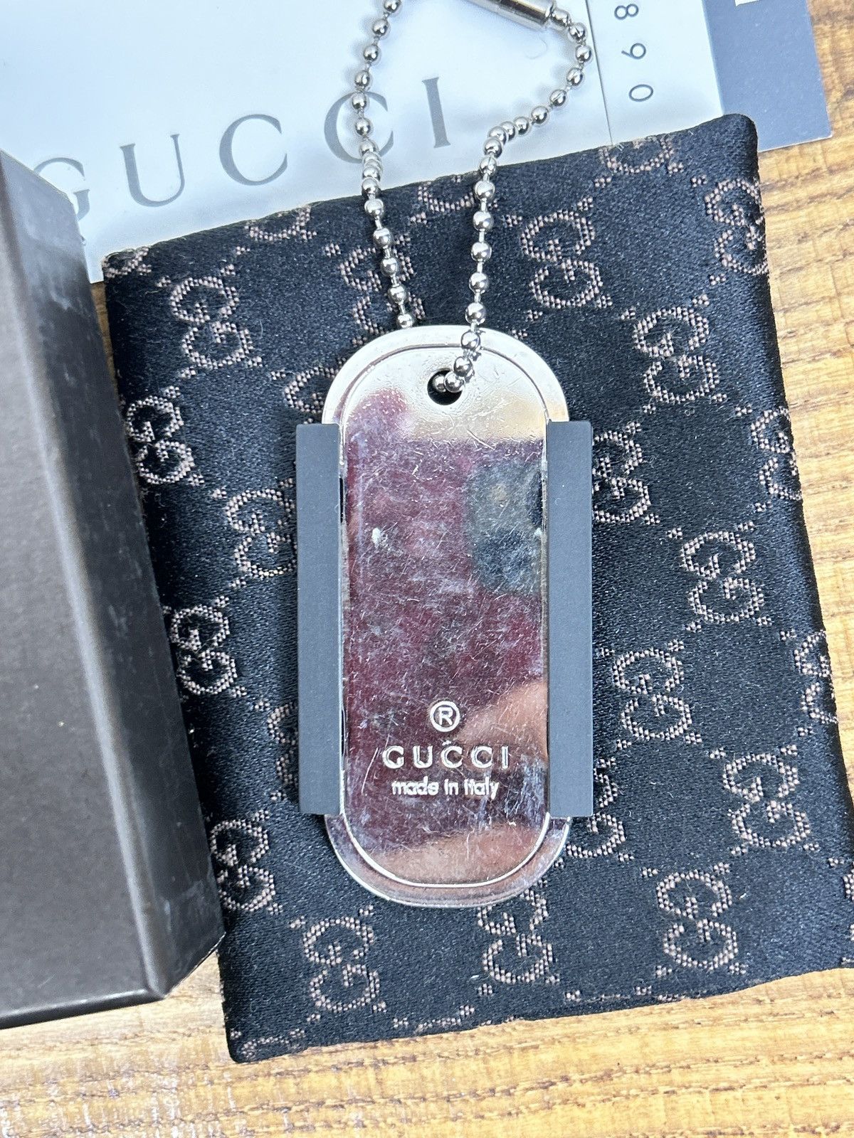 Gucci Gucci Keychain With Rubber Frame Dog Tag Size ONE SIZE - 3 Thumbnail