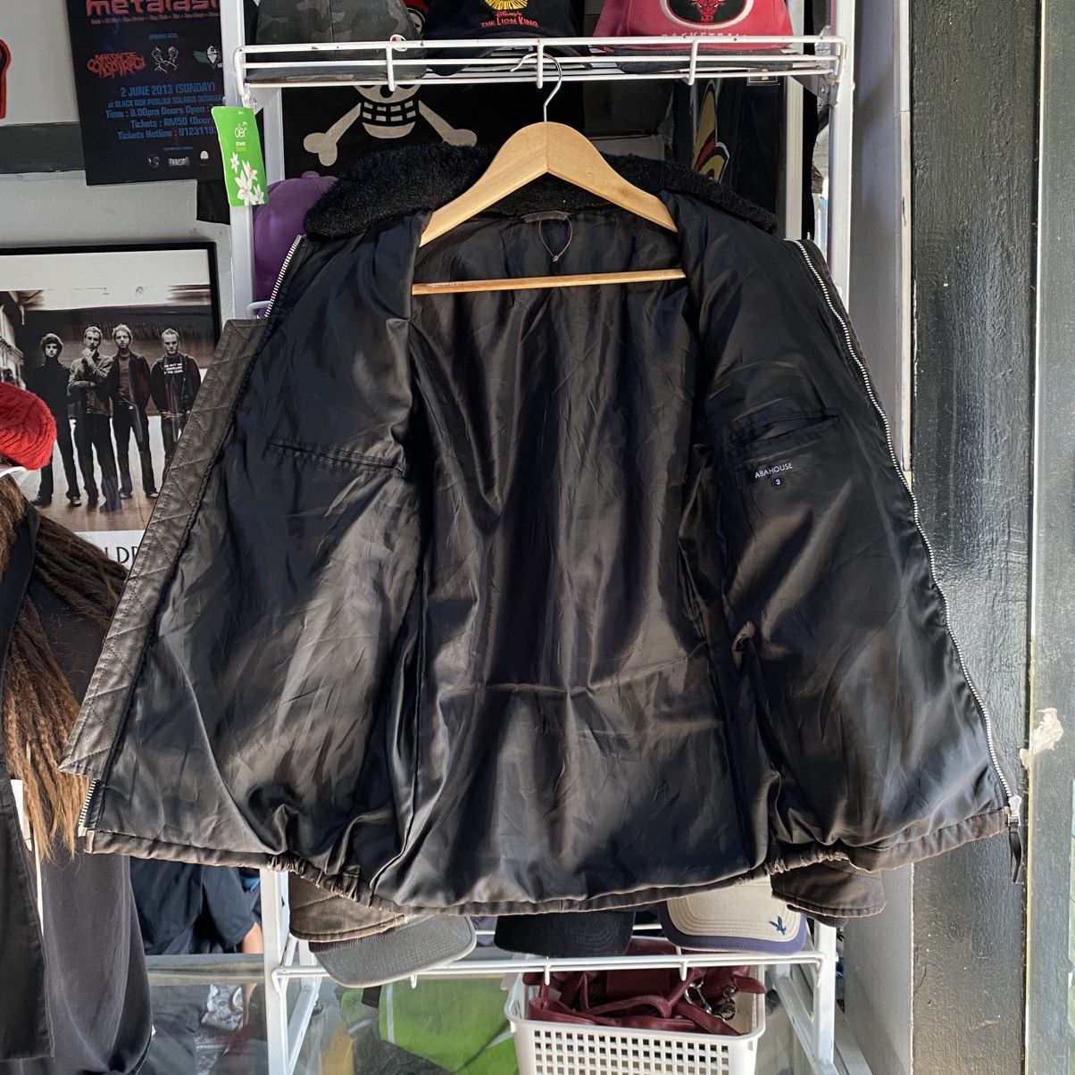ABAHOUSE 2000s Abahouse - Wool Waxed Bikers Jackets Size US L / EU 52-54 / 3 - 3 Thumbnail