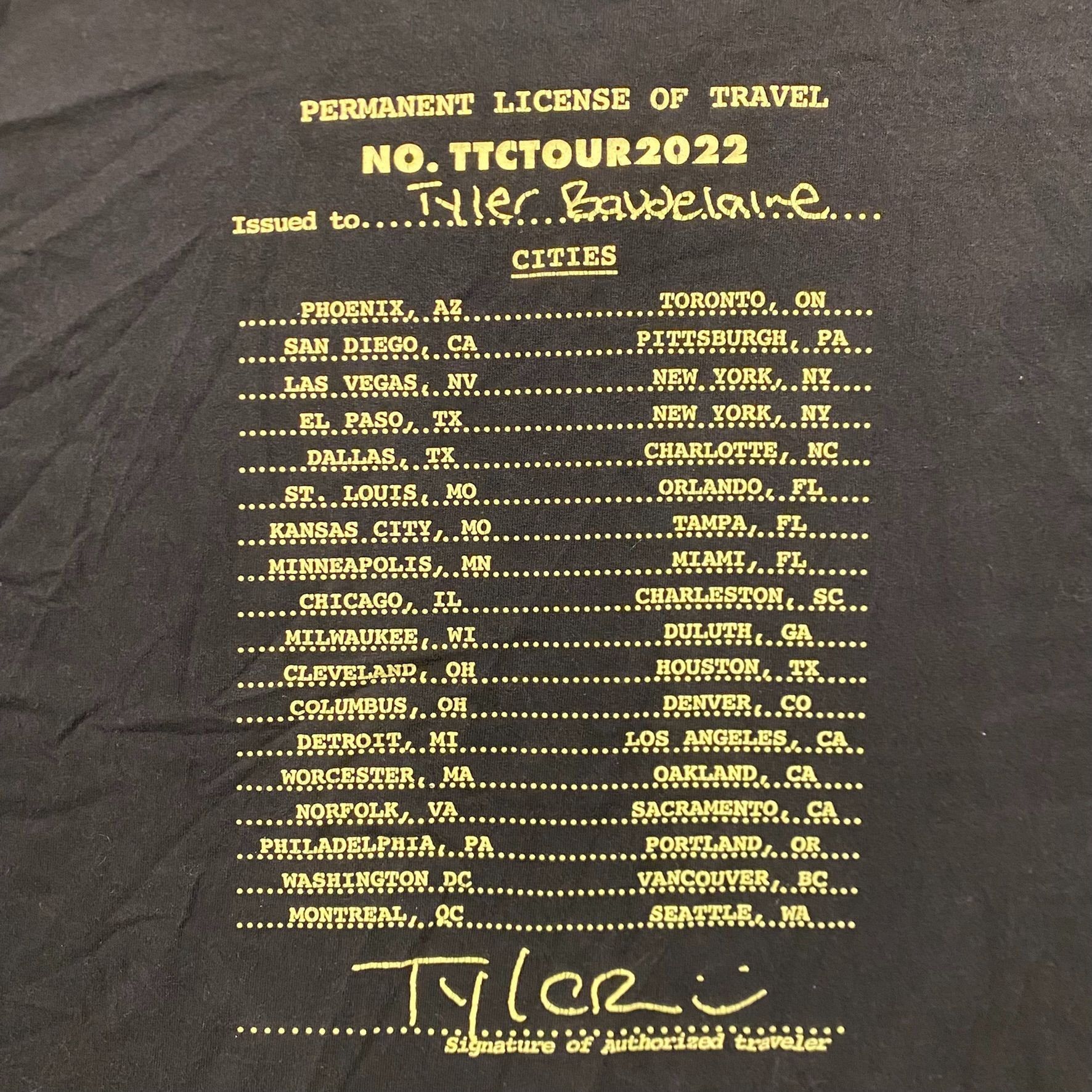 Golf Wang Call Me If You Get Lost OFWGKTA Golf Wang Black Tour T-Shirt Size US M / EU 48-50 / 2 - 7 Thumbnail