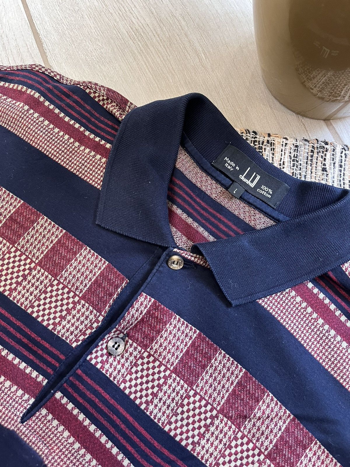 Vintage RRP-500$!! Dunhill Longsleeve polo tshirt luxury rare Size US L / EU 52-54 / 3 - 8 Thumbnail