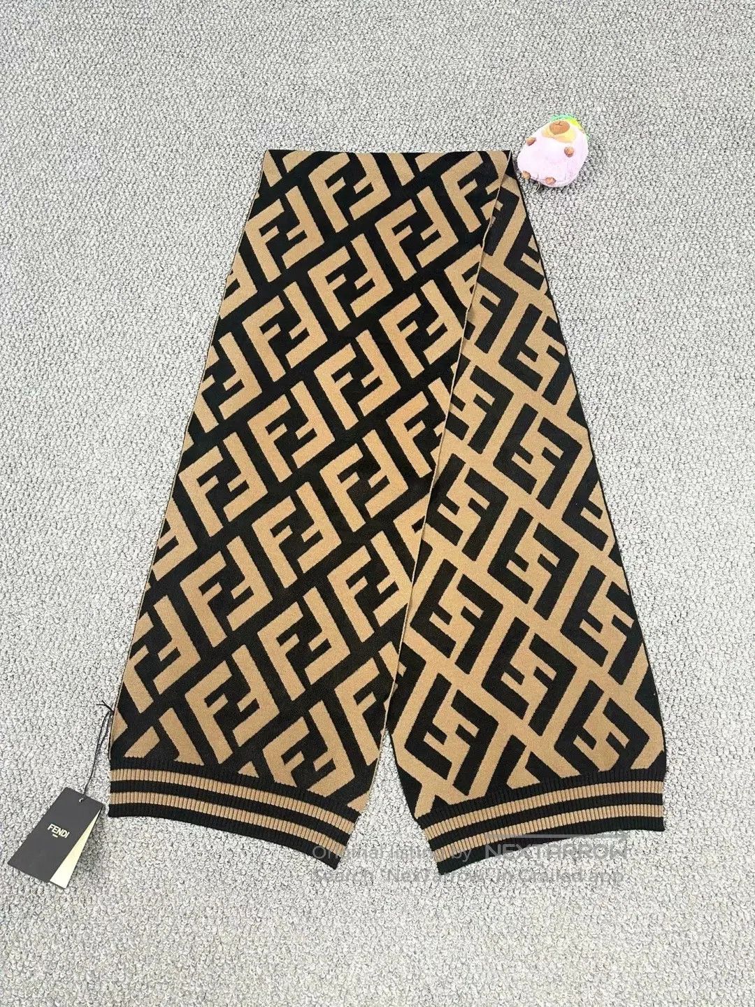Fendi FENDI Classic Brown Monogram Logo Scarf| Size ONE SIZE - 1 Thumbnail