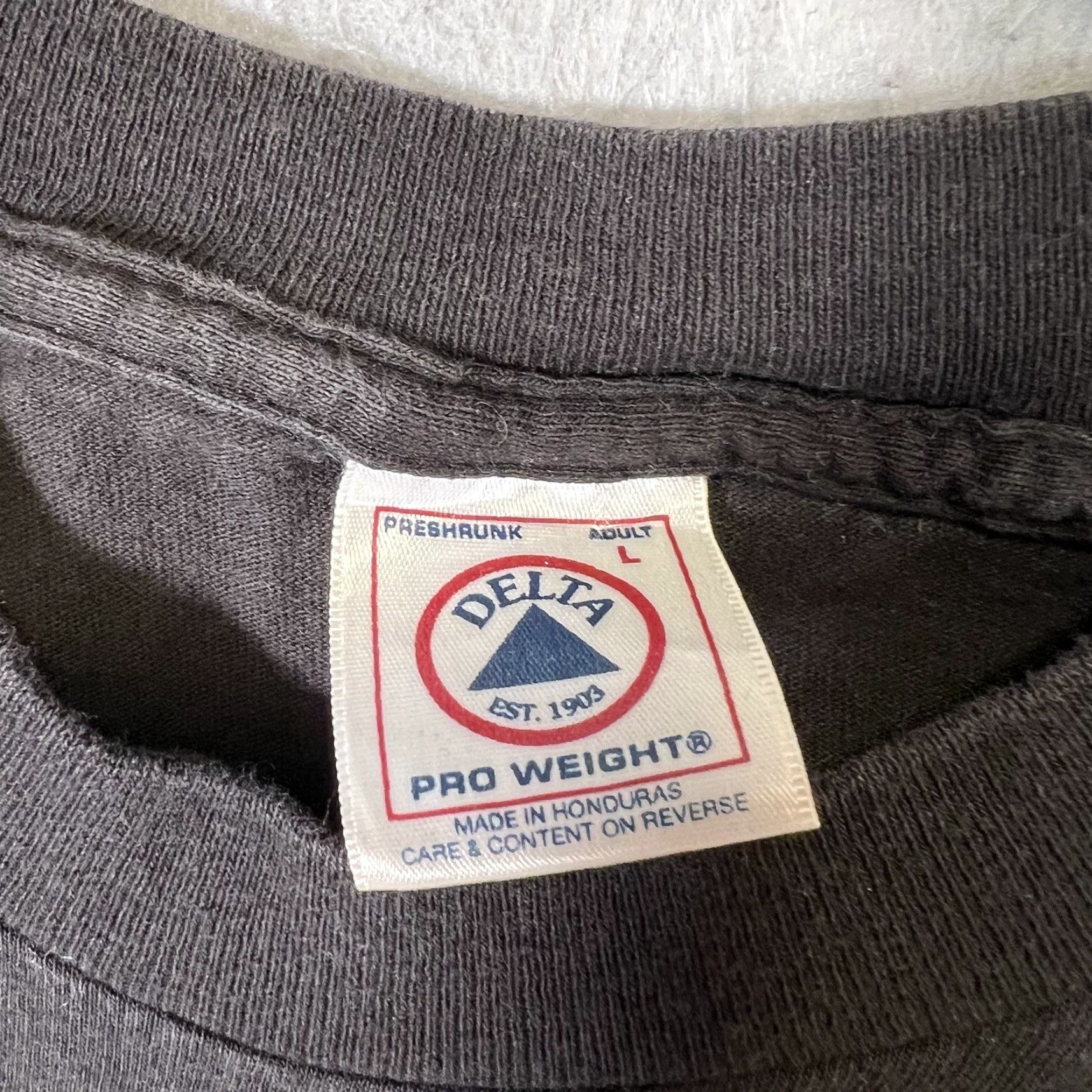 Delta VINTAGE A1 Delta T Shirt Men Adult Large Black Country Music Hall Of Fame Walkway Of Stars Graphic Print Crew Neck Short Sleeve Regular Mens Size US L / EU 52-54 / 3 - 7 Thumbnail