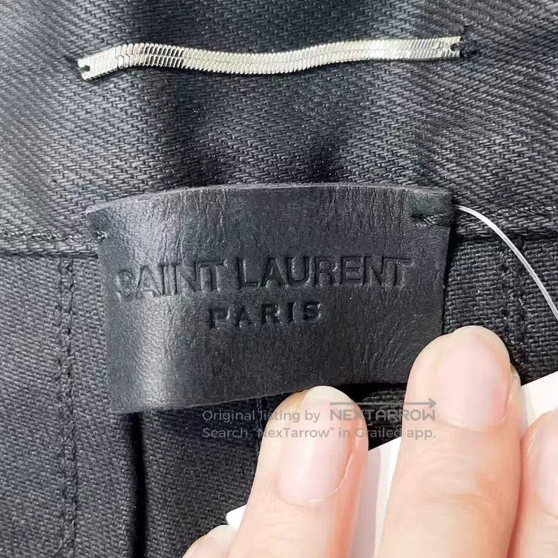Saint Laurent Paris Saint Laurent Paris Black Oil Wax Denim Pants Size US 32 / EU 48 - 3 Thumbnail