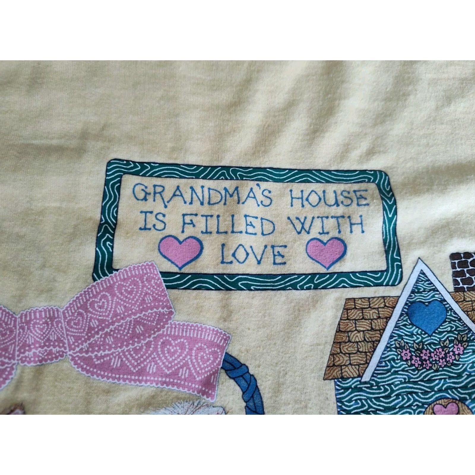 Jerzees Vintage 90s Teddy Bear Shirt Bunny Kittens Cute Cottage Core Tee Shirt USA Made Size US XL / EU 56 / 4 - 6 Thumbnail