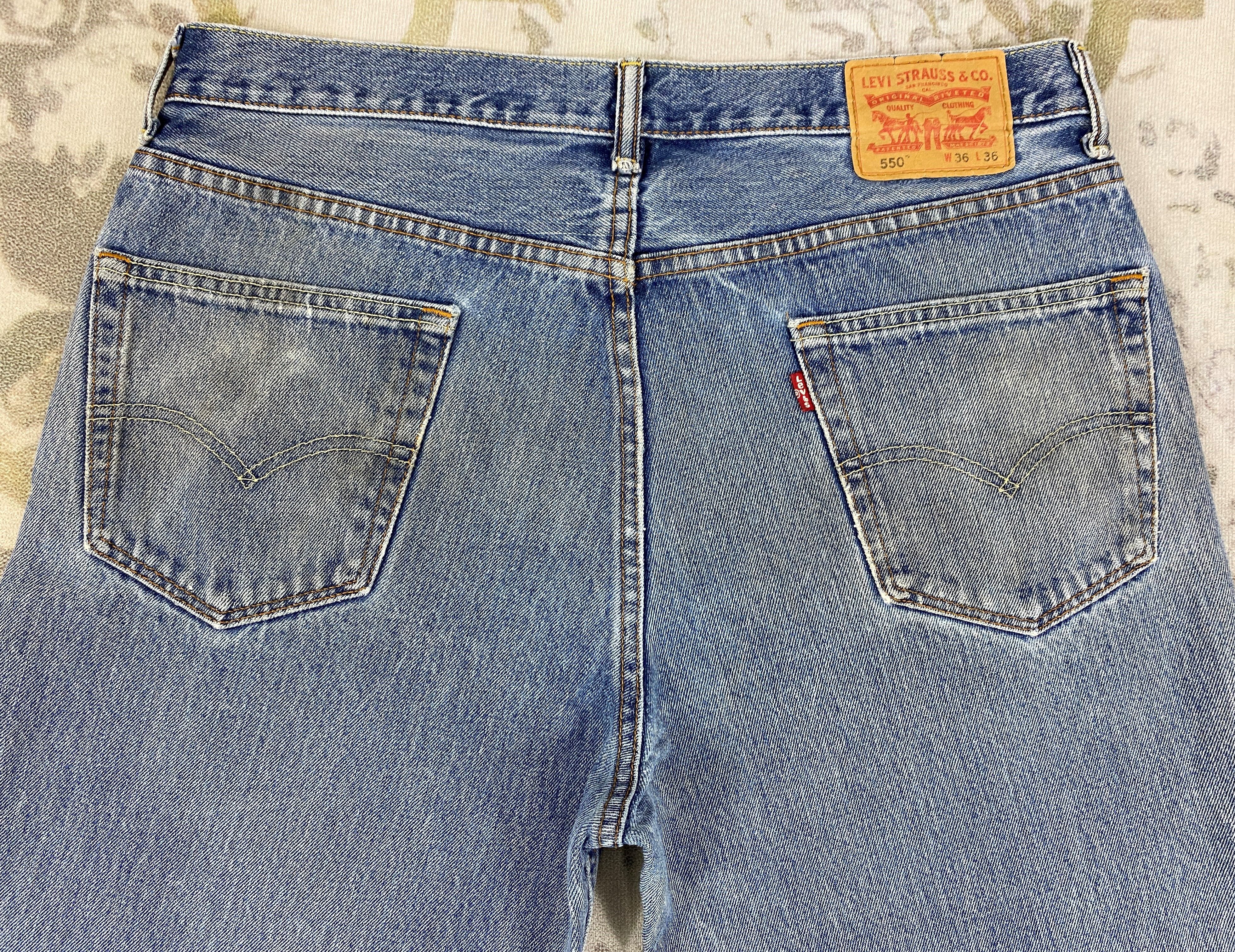 Levi's Blue Vintage Levi's 550 Jeans 36x35 Denim -JN1892 Size US 36 / EU 52 - 4 Thumbnail