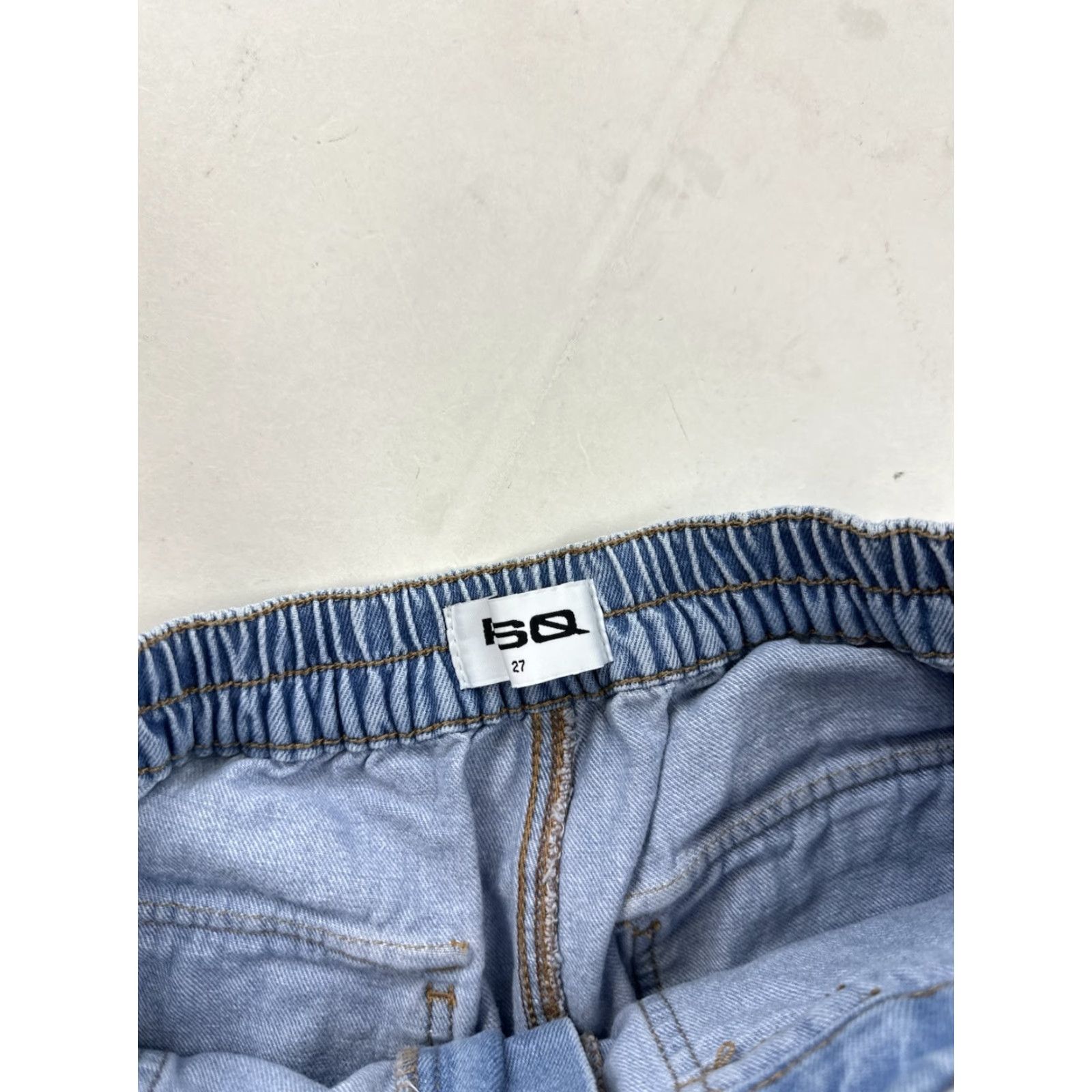 Rsq RSQ Jeans Women’s Jeans 90s Distressed Wide Leg Baggy Cargo Blue 27 Inseam 31 Denim Cotton Button Closure Size 27" / US 4 / IT 40 - 4 Thumbnail
