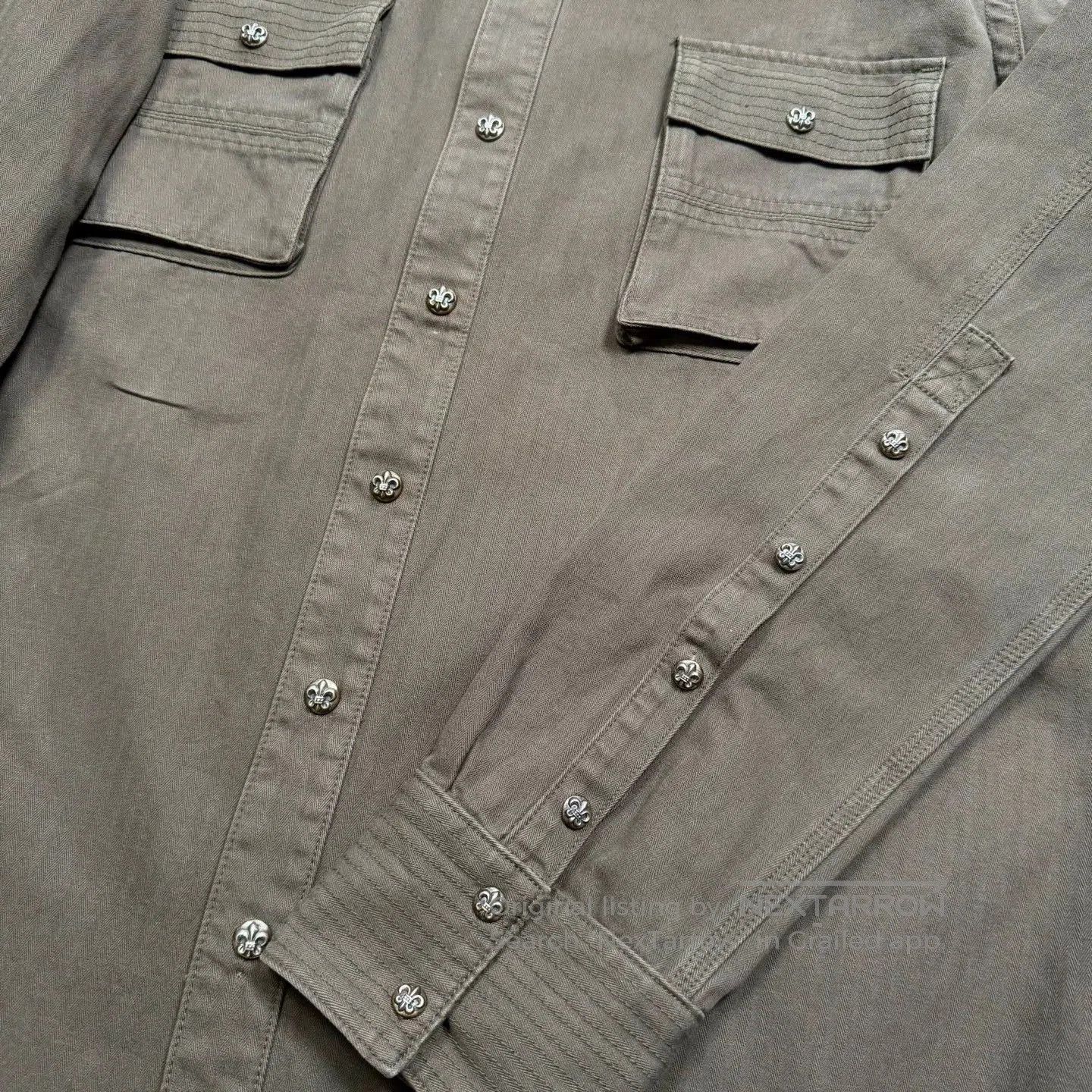 Chrome Hearts chrome hearts olive green flower patch shirt. Size US XXL / EU 58 / 5 - 6 Thumbnail