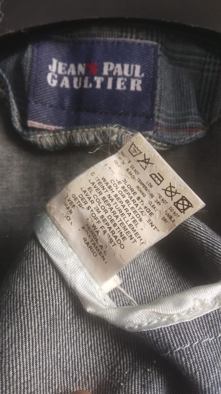 Jean Paul Gaultier Jean paul gaultier blu denim plaid blazer jacket Size M / US 6-8 / IT 42-44 - 9 Thumbnail