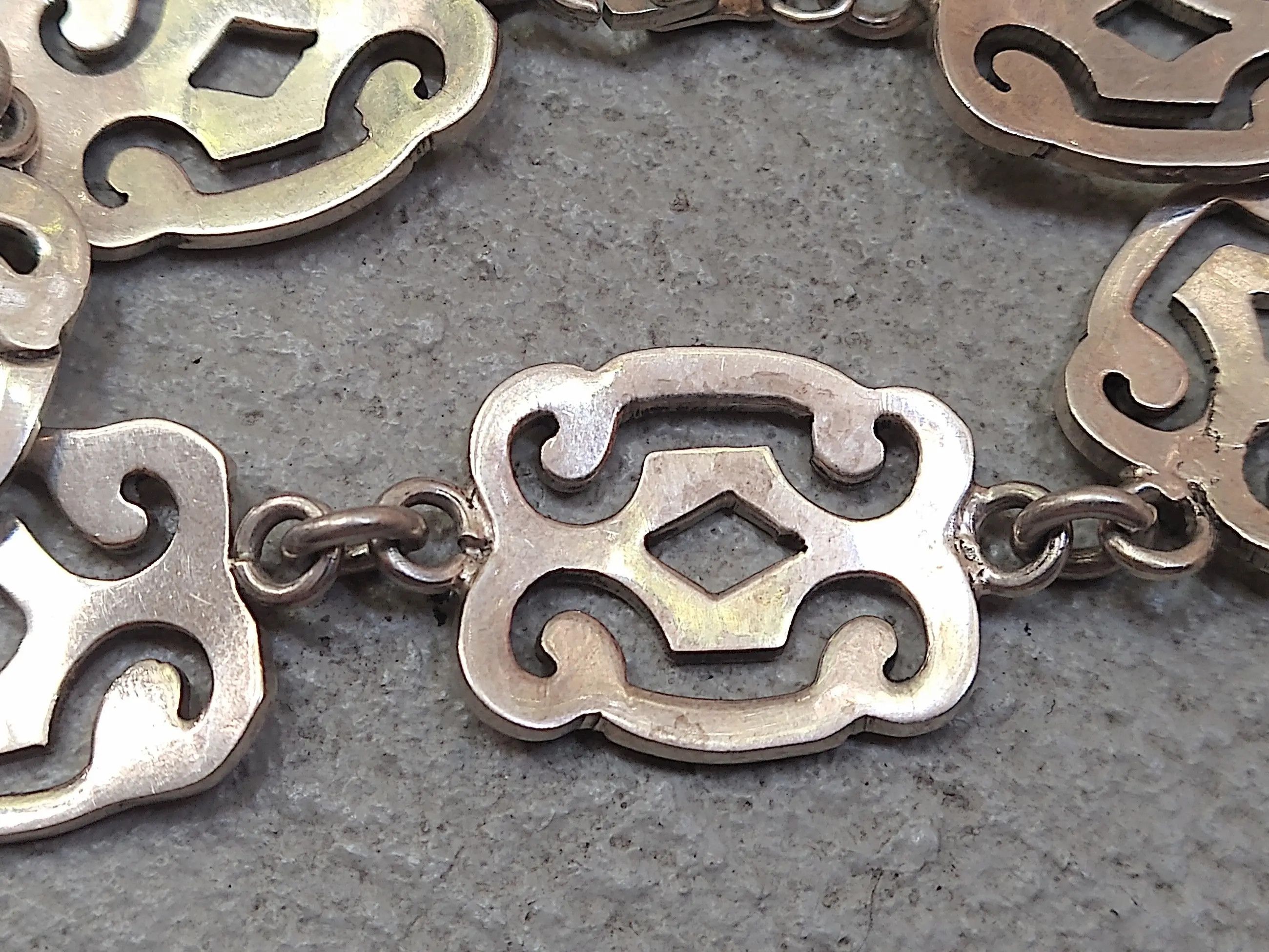 Sterling Silver Vintage Sterling Silver Bracelet 8" Mexico Link Chain Modern Size ONE SIZE - 10 Thumbnail