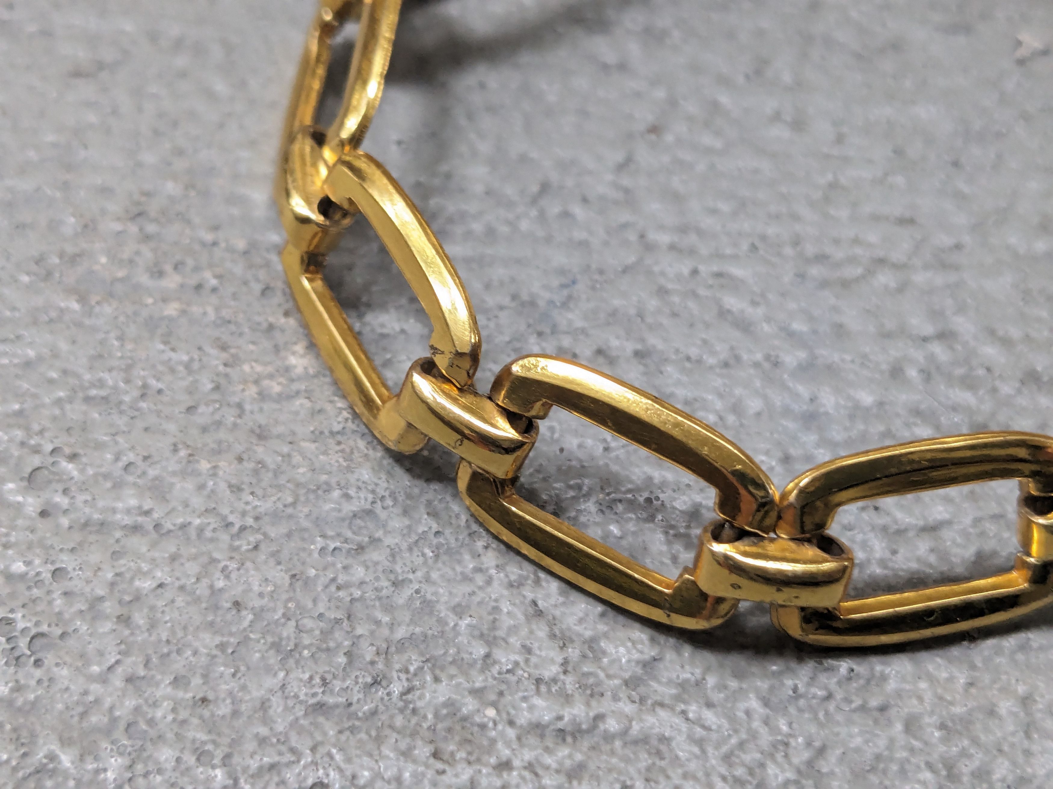 Jewelry × Vintage Vintage Sterling Silver Bracelet Gold Plated 7.25" Size ONE SIZE - 3 Thumbnail