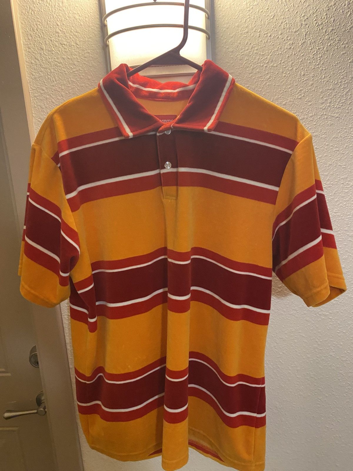 Lacoste × Supreme Supreme LACOSTE Velour Polo | Grailed