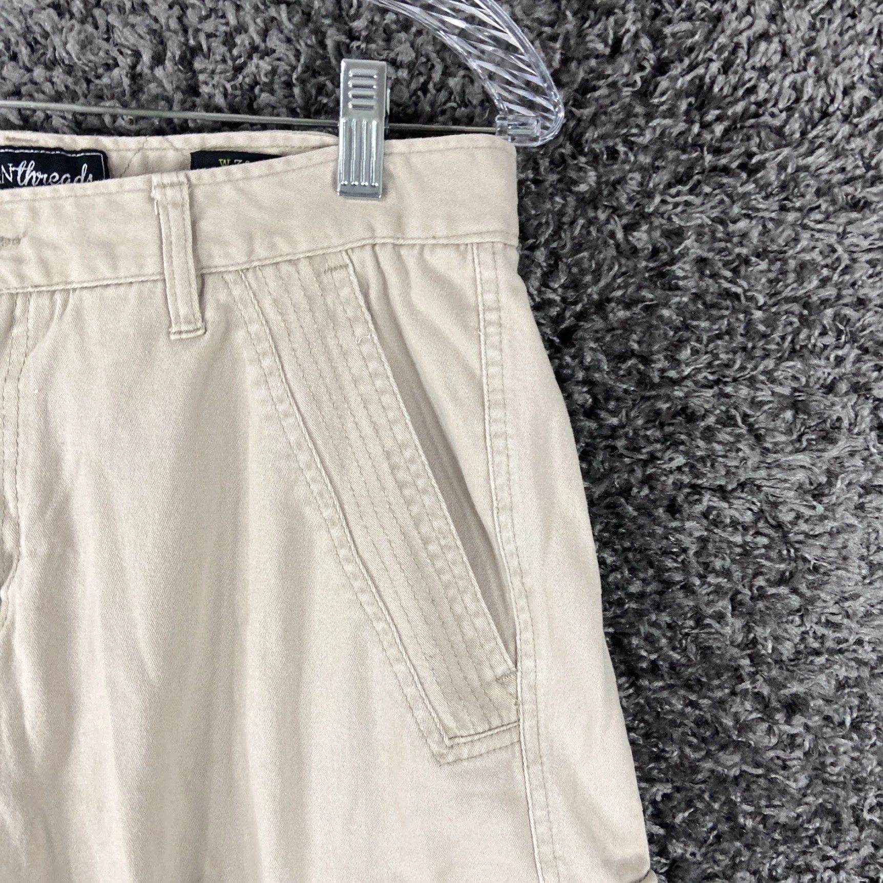 Vintage BROKEN THREAD Cargo Shorts Regular Fit Beige Men's 32 Size US 32 / EU 48 - 3 Thumbnail
