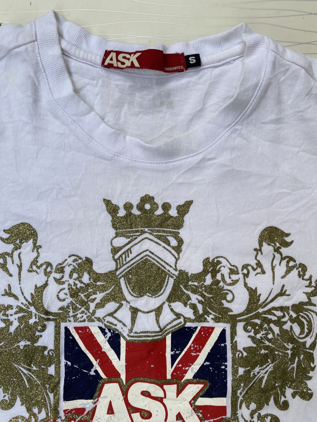 Japanese Brand VTG ASK ENQUIRED British Flag Punk Style Tees Size US S / EU 44-46 / 1 - 3 Thumbnail