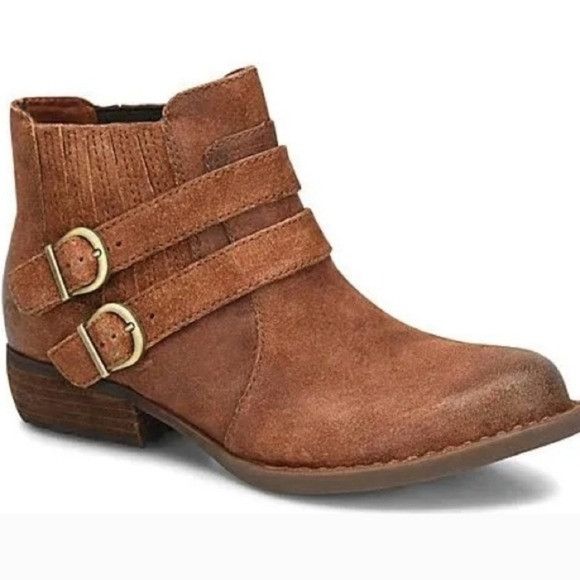 Born Born Moringa Whiskey Brown Suede Leather Double Buckle Strap Size US 7.5 / IT 37.5 - 1 Thumbnail