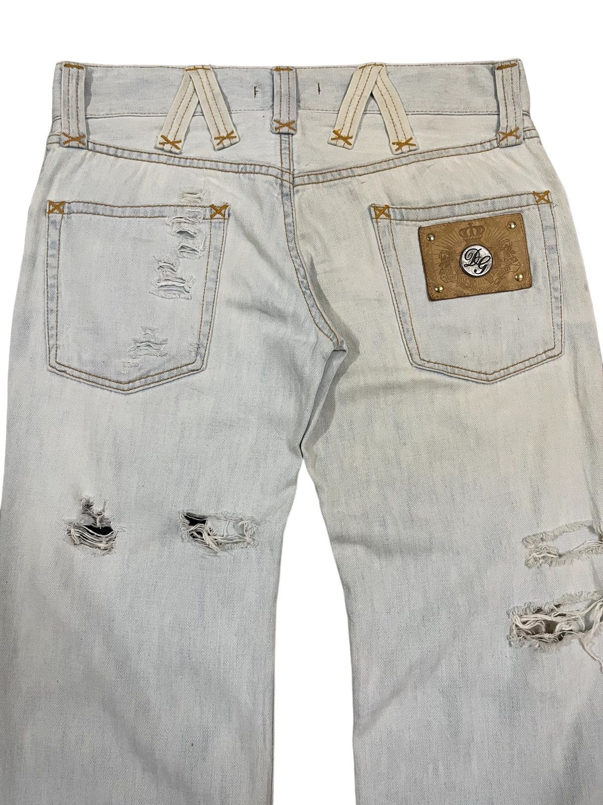 Dolce & Gabbana Dolce & Gabbana Destroyed Grey Bleached Distressed Punk Jean Size US 32 / EU 48 - 4 Thumbnail