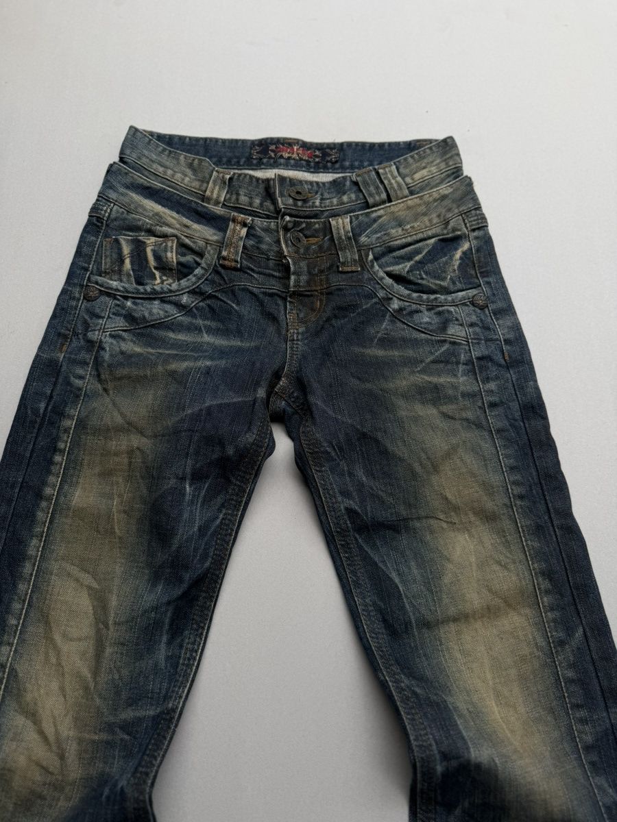 Japanese Brand Jbaffwe lace up flare jeans Size US 26 / EU 42 - 2 Thumbnail