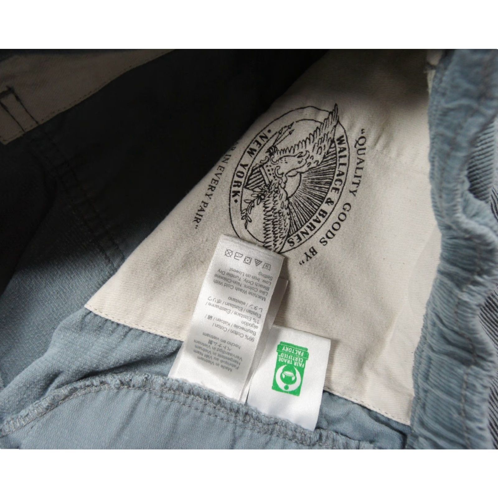 Wallace & Barnes Wallace & Barnes Shorts Mens Small Blue Corduroy Drawstring Faded 6" Inseam Size US 29 - 7 Thumbnail