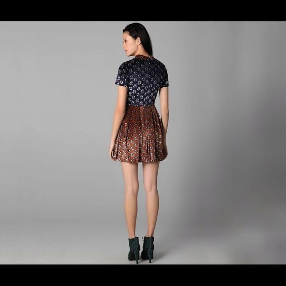 Opening Ceremony Opening Ceremony Floral Peter Pan Velvet Colorblock Dress Size M / US 6-8 / IT 42-44 - 6 Thumbnail