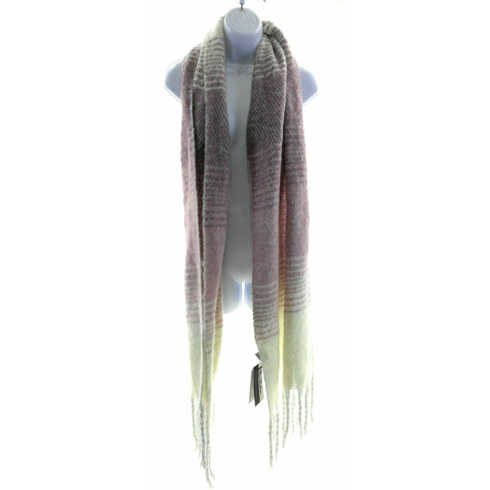 Other Florence Broadhurst Pink & Cream Tasseled Rectangle Scarf Size ONE SIZE - 6 Thumbnail