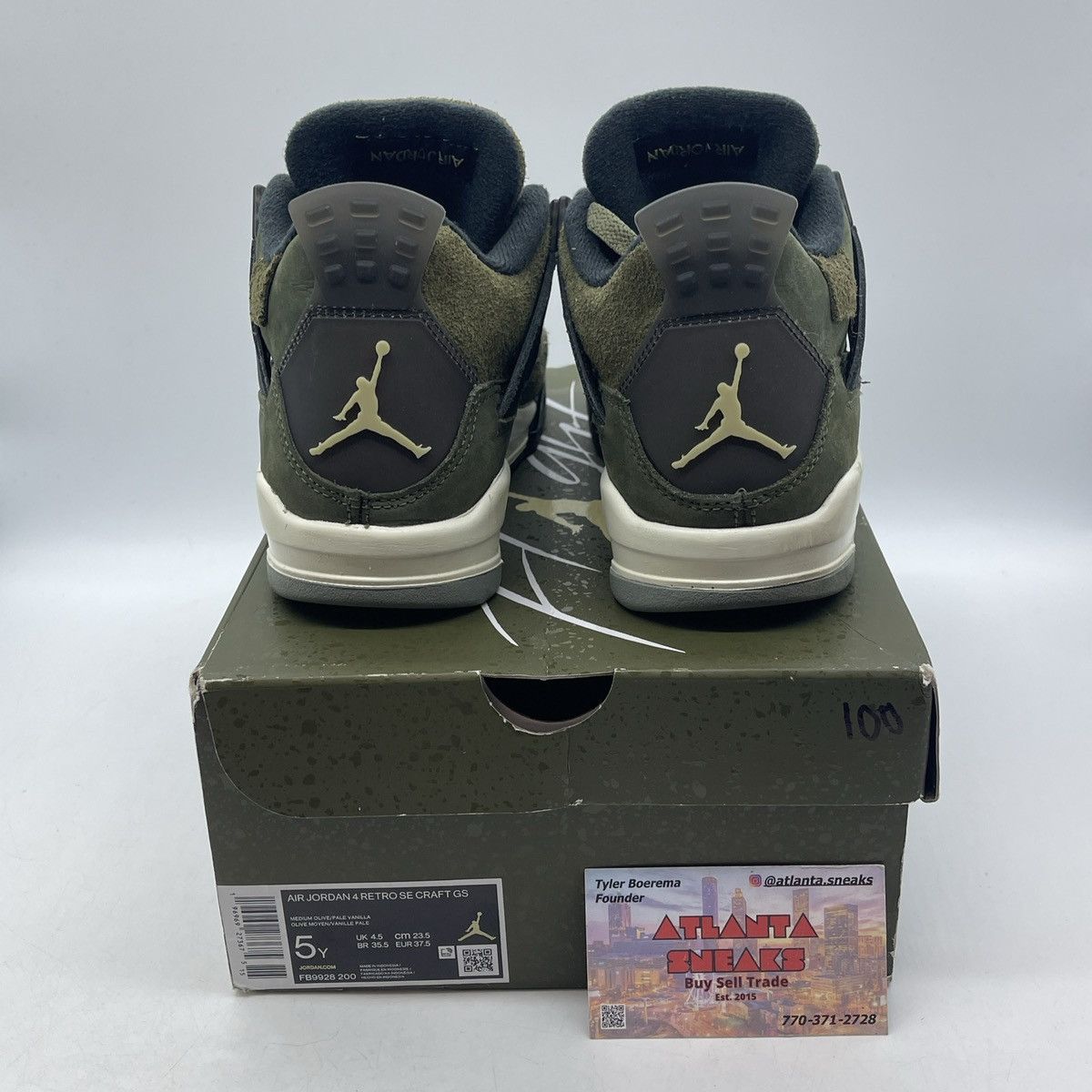 Jordan Brand Air Jordan 4 olive Size US 5 / EU 37 - 3 Thumbnail