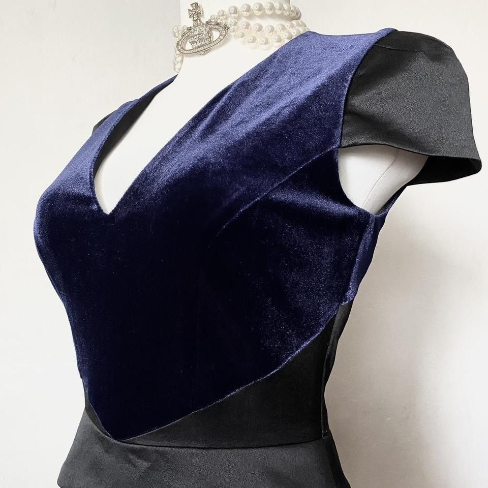 Vintage Maxi satin dress with velvet corset details Size S / US 4 / IT 40 - 3 Thumbnail