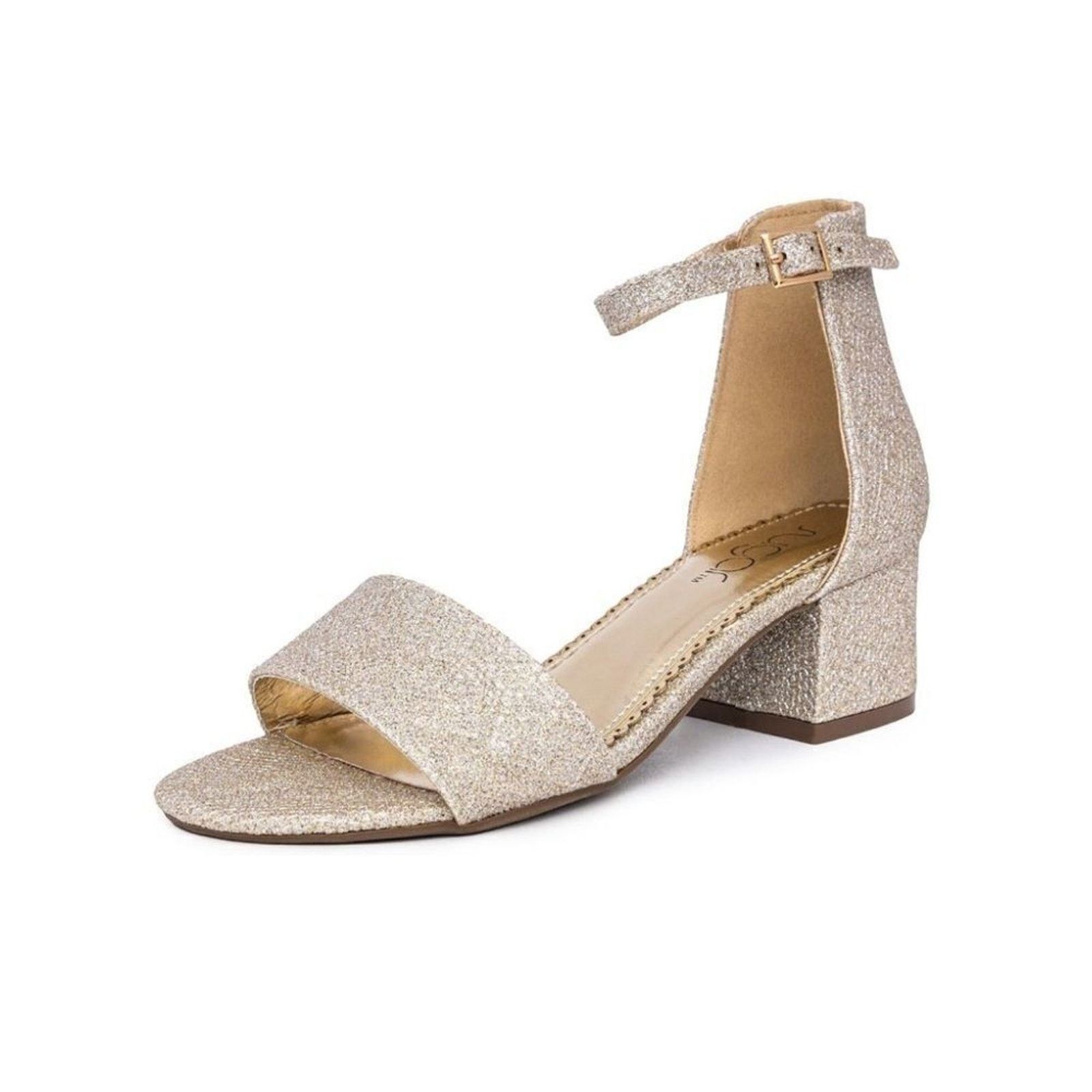 Sugar Sugar Women’s Sandals Size 11 Gold Block Heel NEW #1-CC Size US 11 / IT 41 - 2 Thumbnail