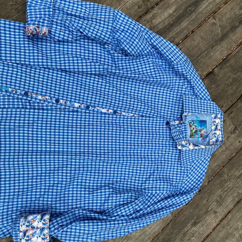 Robert Graham Robert Graham Men’s Classic Fit Dress Egyptian Cotton Shirt Size US XL / EU 56 / 4 - 3 Thumbnail