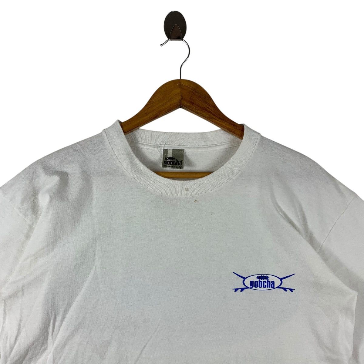 Gotcha Vintage 90s GOTCHA big logo back hit spellout surfing tee Size US M / EU 48-50 / 2 - 3 Thumbnail